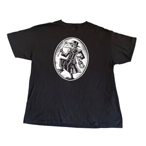 Black Matter Hot Topic Plague Doctor Graphic Tee Short Sleeve Steampunk Goth XL